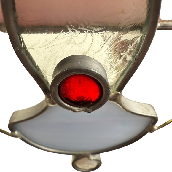 Stained Glass Lantern Cattail Suncatcher Set Camping Fishing Cabin Outdoor - Picture 4 of 8